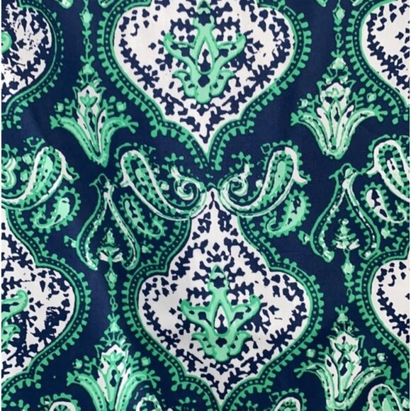 J Crew Paisley Pencil Skirt Women's Size 0 Blue Green Work Cruise Vacation Summe - Picture 6 of 8